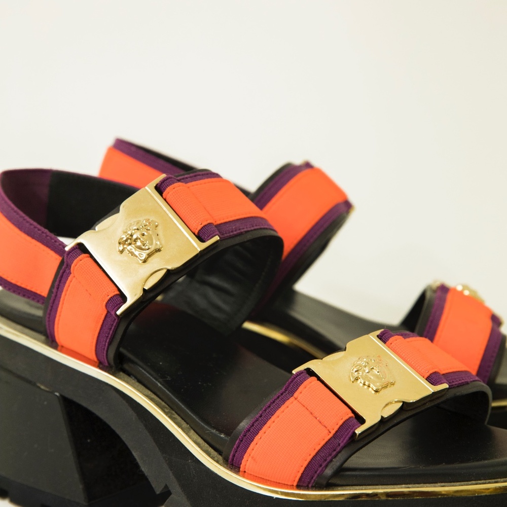 VERSACE Medusa Strap Platform Sandals